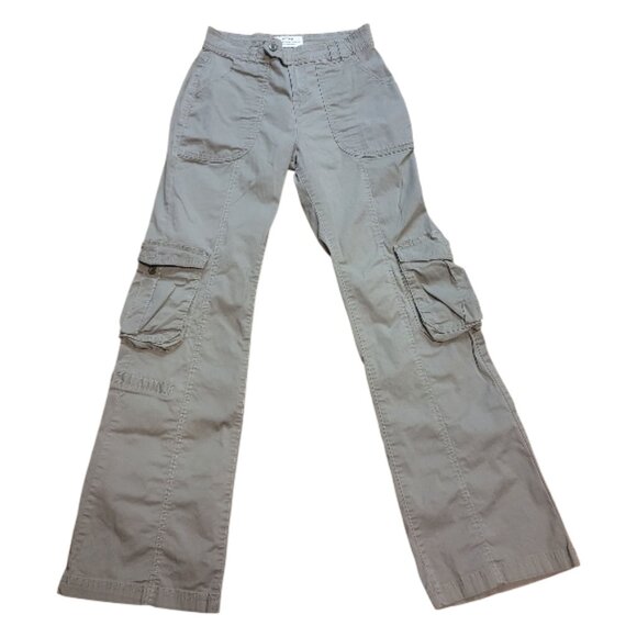 Cotton On Army Green Cargo Utility Wide Leg Pants Size 4 Great Preowned 27" W - Picture 1 of 6